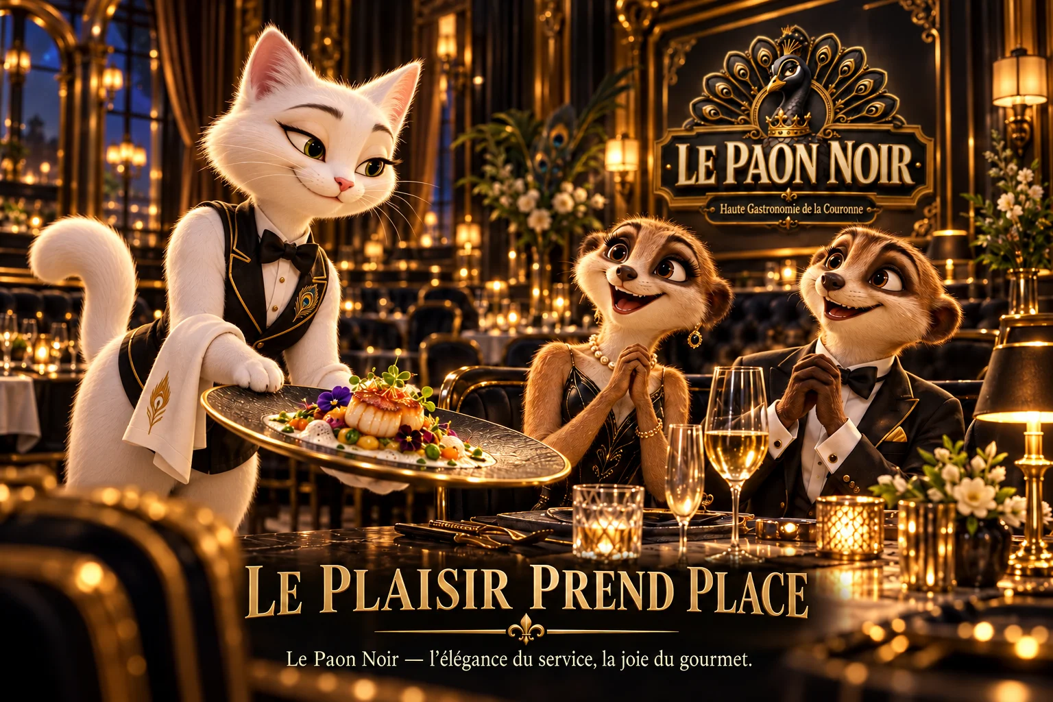 広告 Le Paon Noir : 上質な料理とサービス