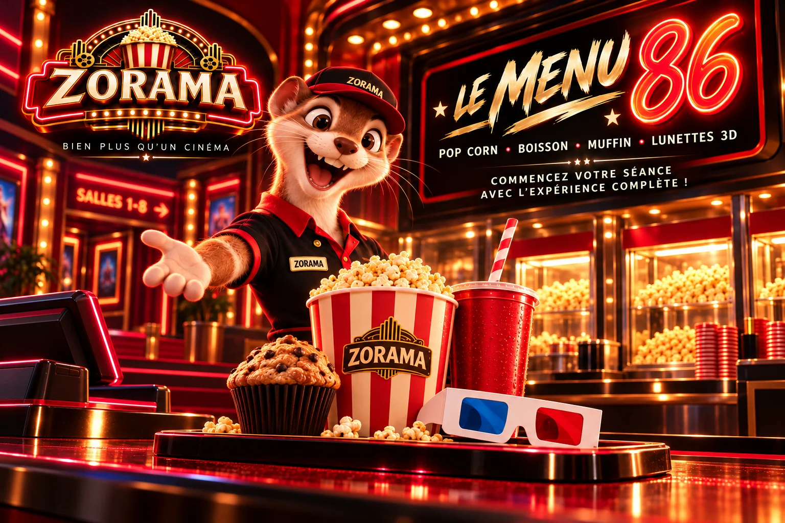 Publicidad Zorama : El menú 86 del cine